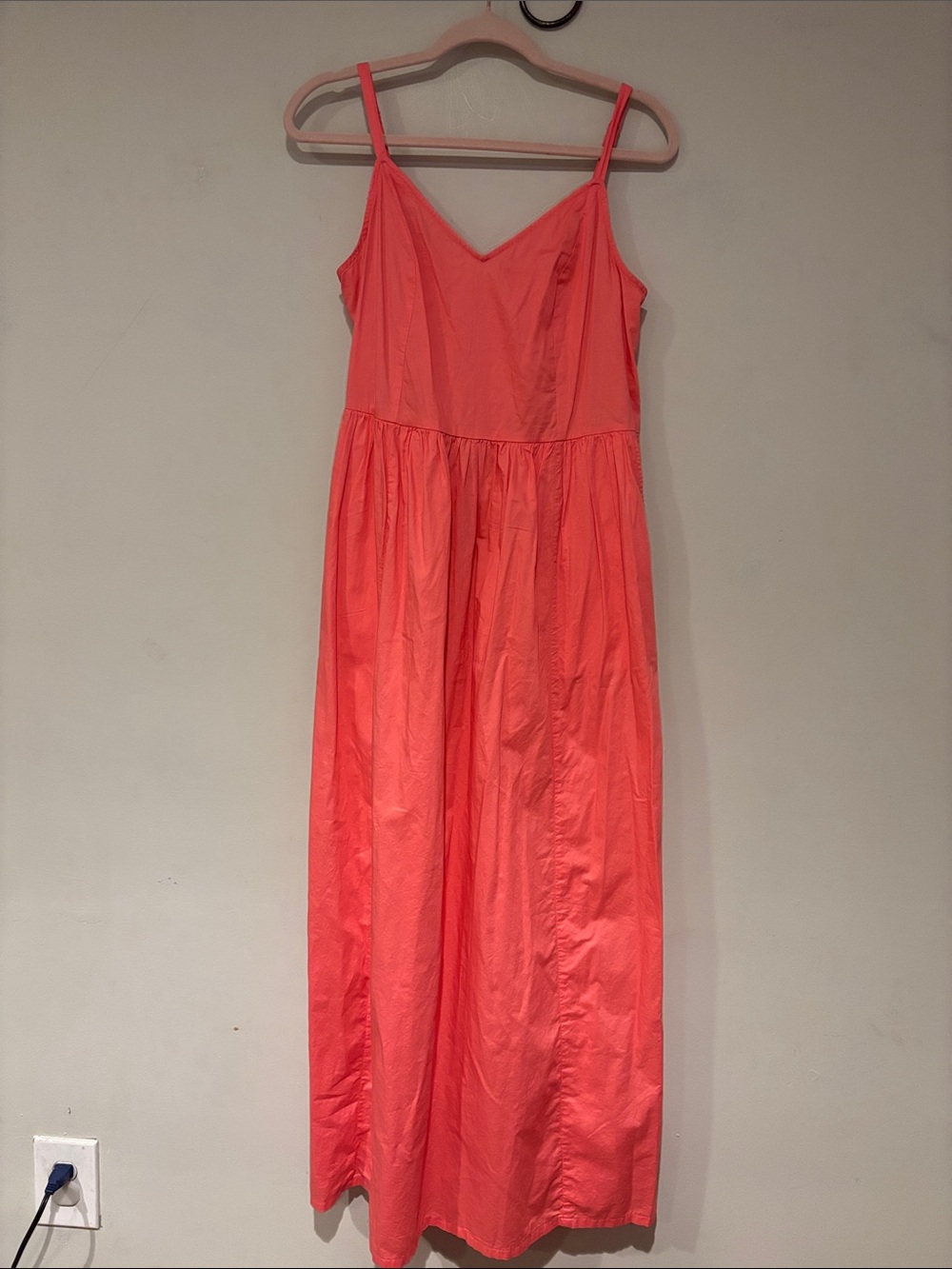 Old Navy Coral Maxi Dress with Spaghetti Straps M tall